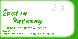 evelin materny business card